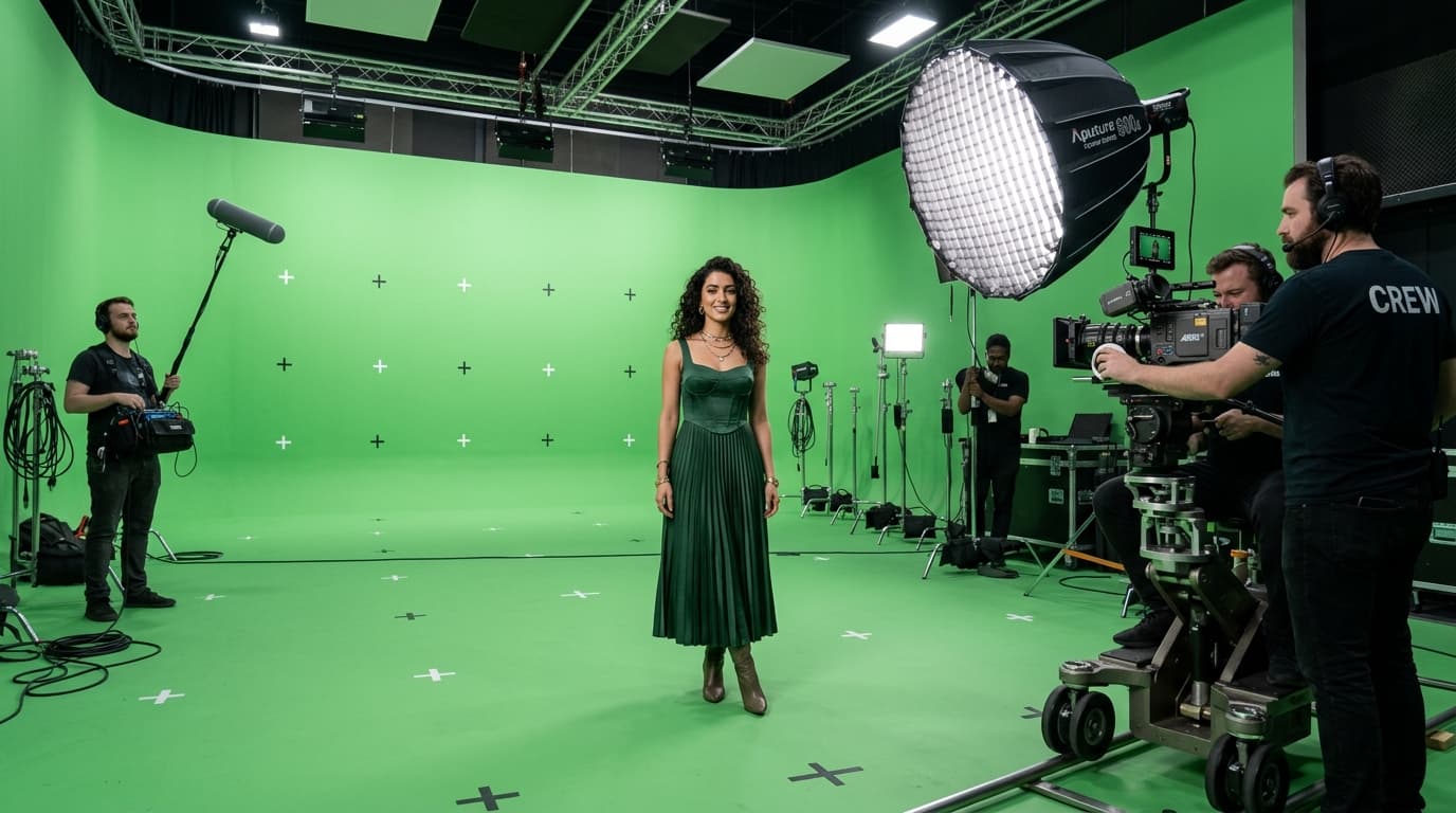 Paris Fashion Runway Raw Green Screen Soundstage